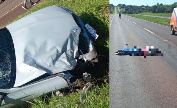 Joven motociclista falleció en accidente, en el km 60 de la ruta PY02