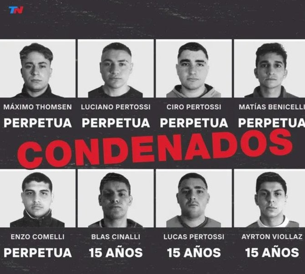 Confirman cadena perpetua para 5 rugbistas que mataron a hijo de paraguayos en Argentina
