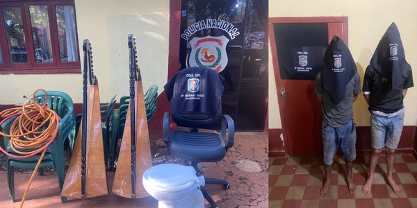 POLICÍA RECUPERA ARPAS Y OTROS OBJETOS HURTADOS EN ENCARNACIÓN - Itapúa Noticias