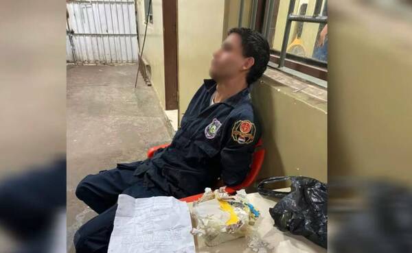 Agente penitenciario tenía un bulto grande: el “polvo” lo terminó condenando