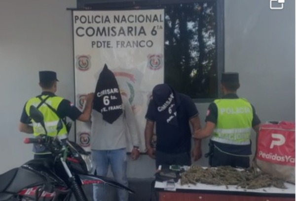 Hacían delivery, pero de droga y fueron detenidos