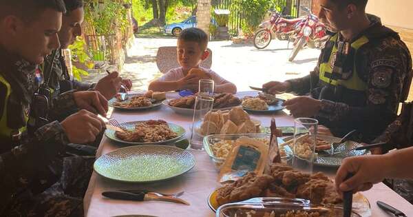 La Nación / Agentes del Grupo Lince llevaron alegría a un niño de 5 años