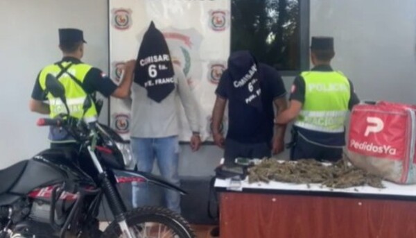 Hacían delivery de marihuana y quedaron presos en Presidente Franco