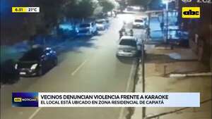 Video: Vecinos denuncian violencia frente a karaoke  - ABC Noticias - ABC Color