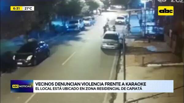 Video: Vecinos denuncian violencia frente a karaoke - ABC Noticias - ABC Color