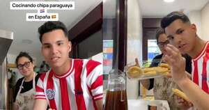 La Nación / Paraguayos se hicieron viral al preparar chipa en España