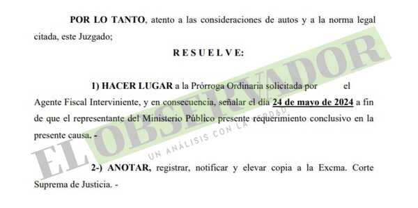 Conceden prórroga ordinaria en causa de falsificación de certificados de matrimonio