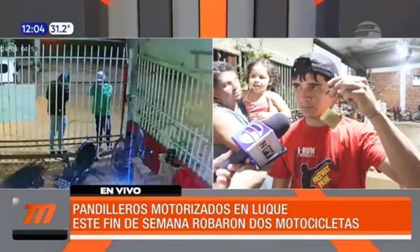 Luque: motochorros robaron dos motocicletas | Telefuturo