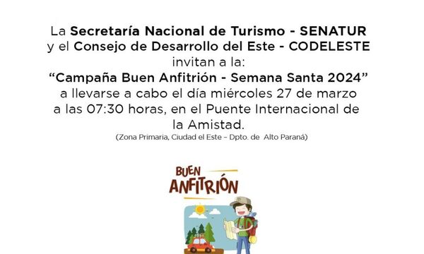 Preparan campaña Buen Anfitrión en CDE