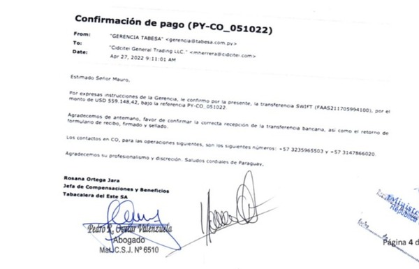 Cartes afirma que informe que lo vincula con condenada por el crimen de Marcelo Pecci es falso