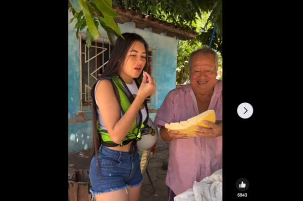 (VIDEO). Laurys Dyva anduvo picoteando el kesú paraguay para hacer la chipa