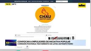 Video: convocan a impulsores de iniciativa popular ‘’Chau Nepotismo’' - ABC Noticias - ABC Color