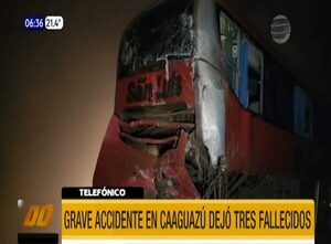 Grave accidente dejó tres fallecidos en Caaguazú | Telefuturo