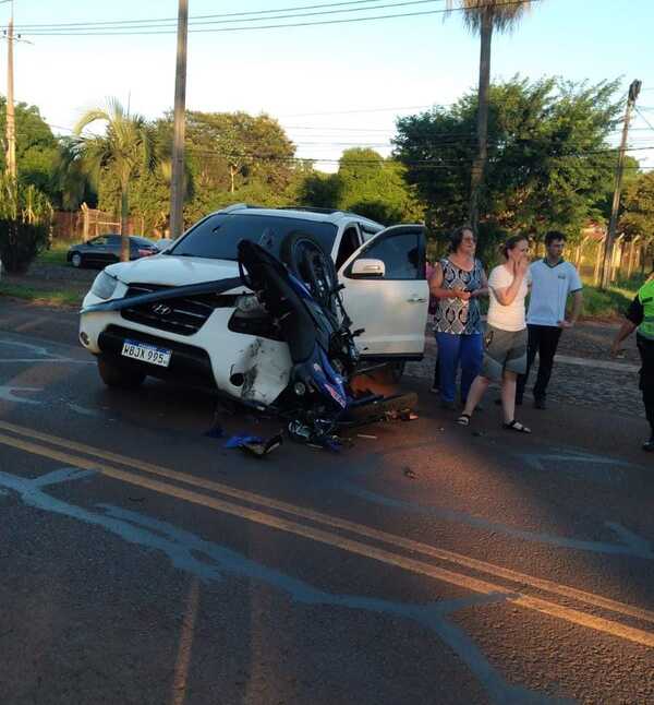 Menores quedaron con lesiones tras accidente de tránsito en Capitán Miranda
