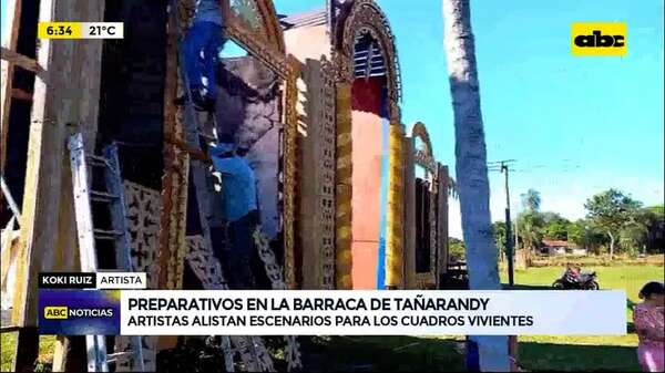 Tañarandy: artistas alistan escenarios para los cuadros vivientes  - ABC Noticias - ABC Color