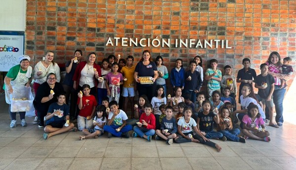 Niños beneficiarios del programa Abrazo participaron del tradicional chipá apo - .::Agencia IP::.