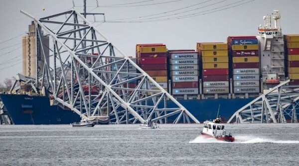 Dan por muertos a seis trabajadores tras el colapso del puente de Baltimore