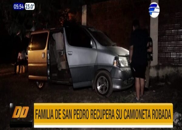 Familia de San Pedro recupera su camioneta robada | Telefuturo