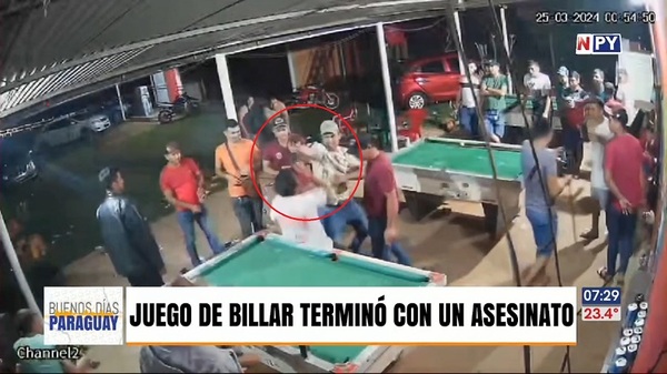 Juego de billar termina con una muerte en Curuguaty - Noticias Paraguay