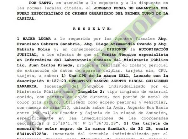 Dakovo: Autorizan peritaje a dispositivos electrónicos incautados durante allanamientos