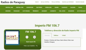 Encontranos en “Radios de Paraguay” - Radio Imperio 106.7 FM