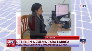 Se entregó Zulma Jara Larrea, exmiembro de un grupo criminal - Noticias Paraguay