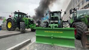 Agricultores protestan por tercera vez este año en Bruselas contra la «Agenda Verde» de la UE
