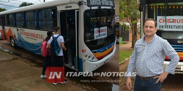 "CHE BUS" IMPULSADO POR EL DIPUTADO REMEZOWSKI AMPLIARÁ ITINERARIO - Itapúa Noticias