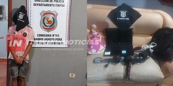 POLICÍAS ATRAPARON A PRESUNTO LADRÓN EN CAMBYRETÁ - Itapúa Noticias