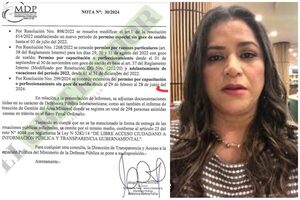 Hace 8 años defensora pública es privilegiada con permisos especiales, de capacitación, etc.