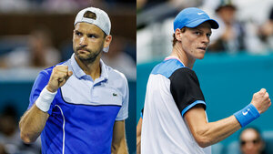 Versus / Sinner jugará su tercera final en Miami frente al renacido Dimitrov