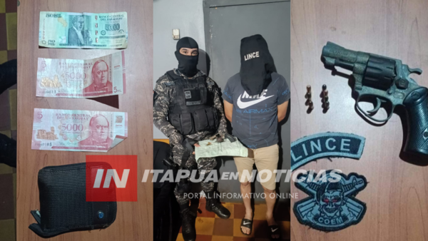 APREHENDIDO POR POSESIÓN DE ARMA DE FUEGO EN BELLA VISTA - Itapúa Noticias