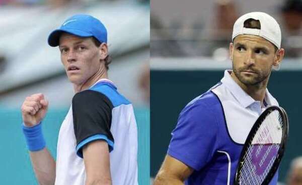 Sinner jugará su tercera final en Miami frente al renacido Dimitrov