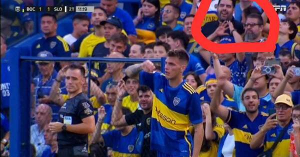 ¡Acrusado! Mirá a quién pillaron en el partido de Boca