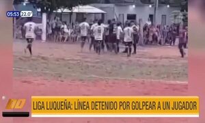 Línea golpeó a un jugador y quedó detenido en en Luque | Telefuturo