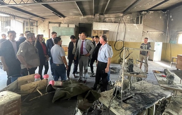 Barchini verificó área siniestrada en penal de Tacumbú