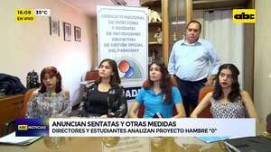 Hambre cero: estudiantes y directores anuncian que reforzarán protestas contra proyecto de ley - ABC Noticias - ABC Color