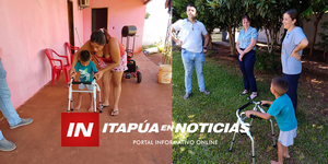 GOBERNACIÓN DE ITAPÚA BRINDA AYUDA CRUCIAL A NIÑO CON DIFICULTADES MOTRICES - Itapúa Noticias