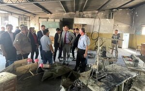 Barchini verificó área siniestrada en penal de Tacumbú