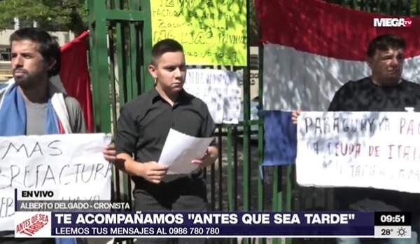 “¡Basta de sobrefacturación al pueblo paraguayo!”, reclaman usuarios de la ANDE - Megacadena - Diario Digital