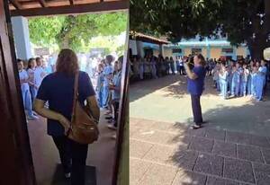 [VIDEO] ¡Emocionante! Profe se jubila y es despedida con aplausos por sus alumnos