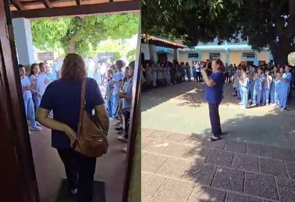 [VIDEO] ¡Emocionante! Profe se jubila y es despedida con aplausos por sus alumnos