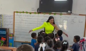 (VIDEO) Laurys Diva sorprendió a alumnos de una escuela de Paraguarí