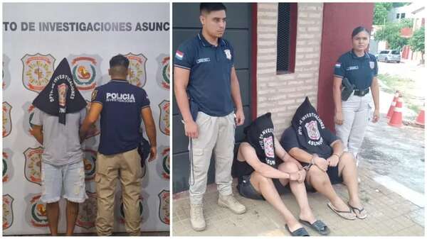 Tres aprehendidos vinculados al robo de un vehículo en Asunción - Policiales - ABC Color