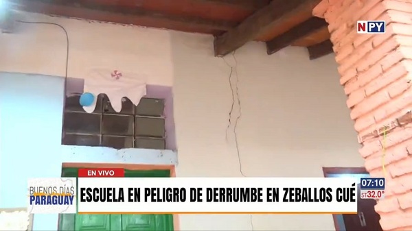 Alumnos de preescolar no pueden empezar clases por riesgo de derrumbe en escuela - Noticias Paraguay