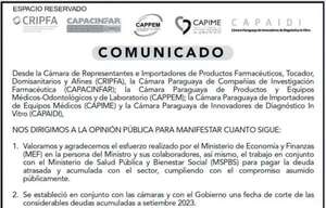 Comunicado de representantes e importadores de productos farmacéuticos - Espacio Reservado - ABC Color