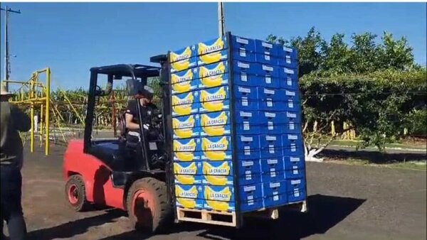 Parte primera carga de banana paraguaya a Chile