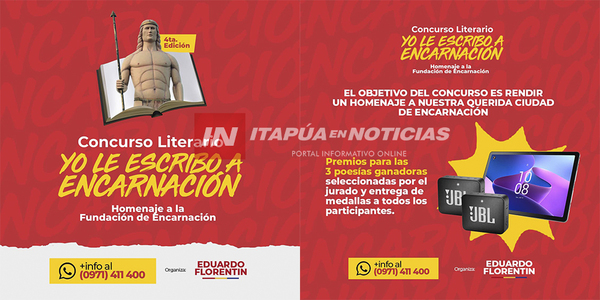 HASTA MAÑANA PUEDEN ENTREGARSE OBRAS DEL CONCURSO “YO LE ESCRIBO A ENCARNACIÓN” - Itapúa Noticias