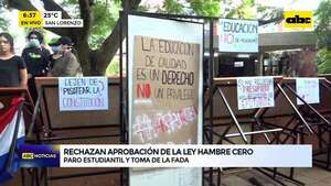 Facultad de Arquitectura: Estudiantes rechazan aprobación de ley Hambre cero - ABC Noticias - ABC Color