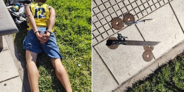 “Soy Dios y voy a matar al presidente”: hombre intenta irrumpir en la Casa Rosada con un machete